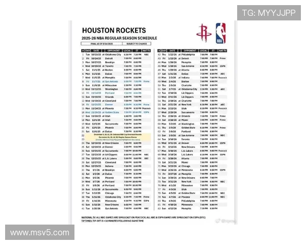 火箭队新赛季全程赛程公布及强强对话分析